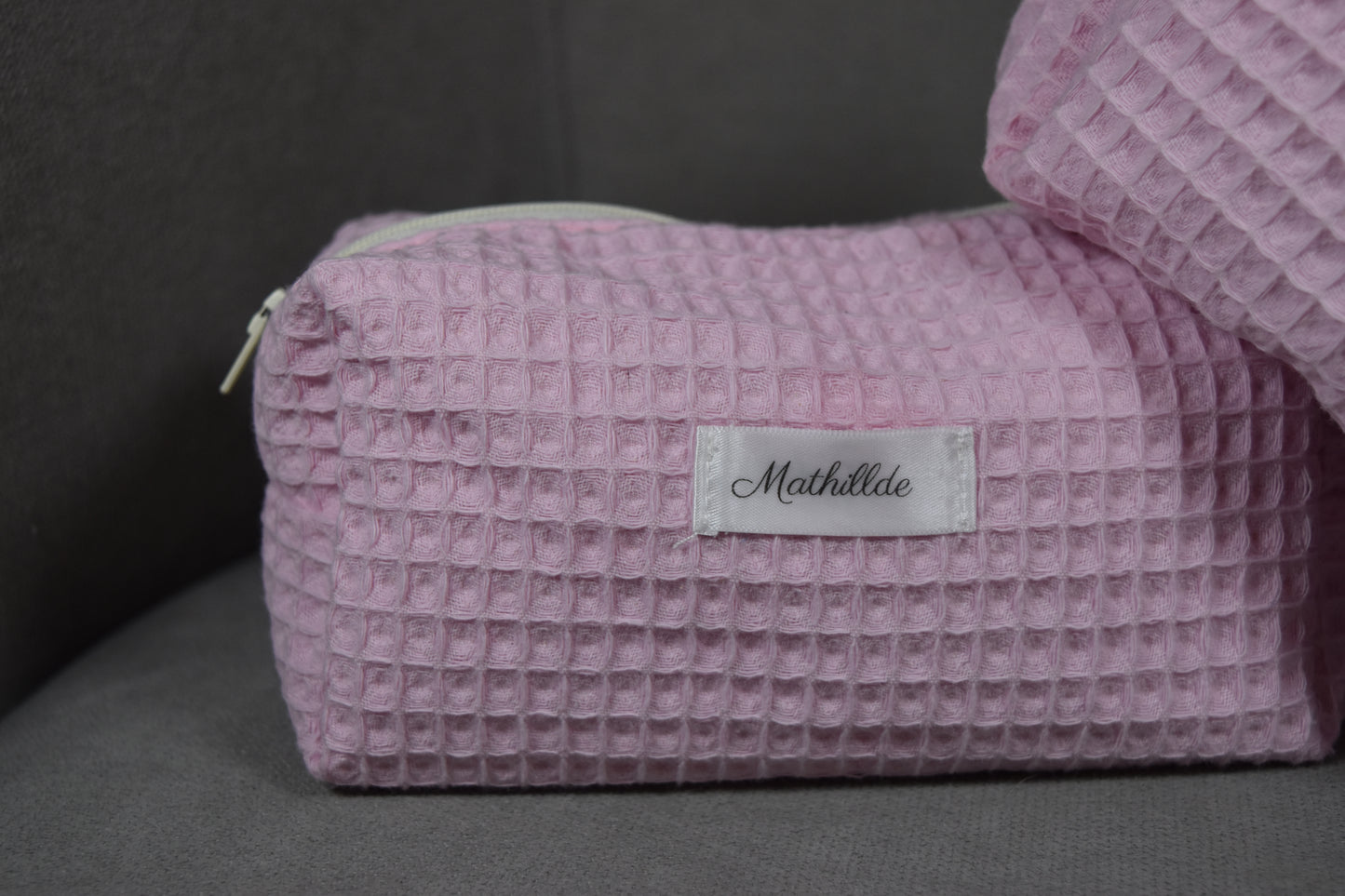 Coffret trousse de toilette rose