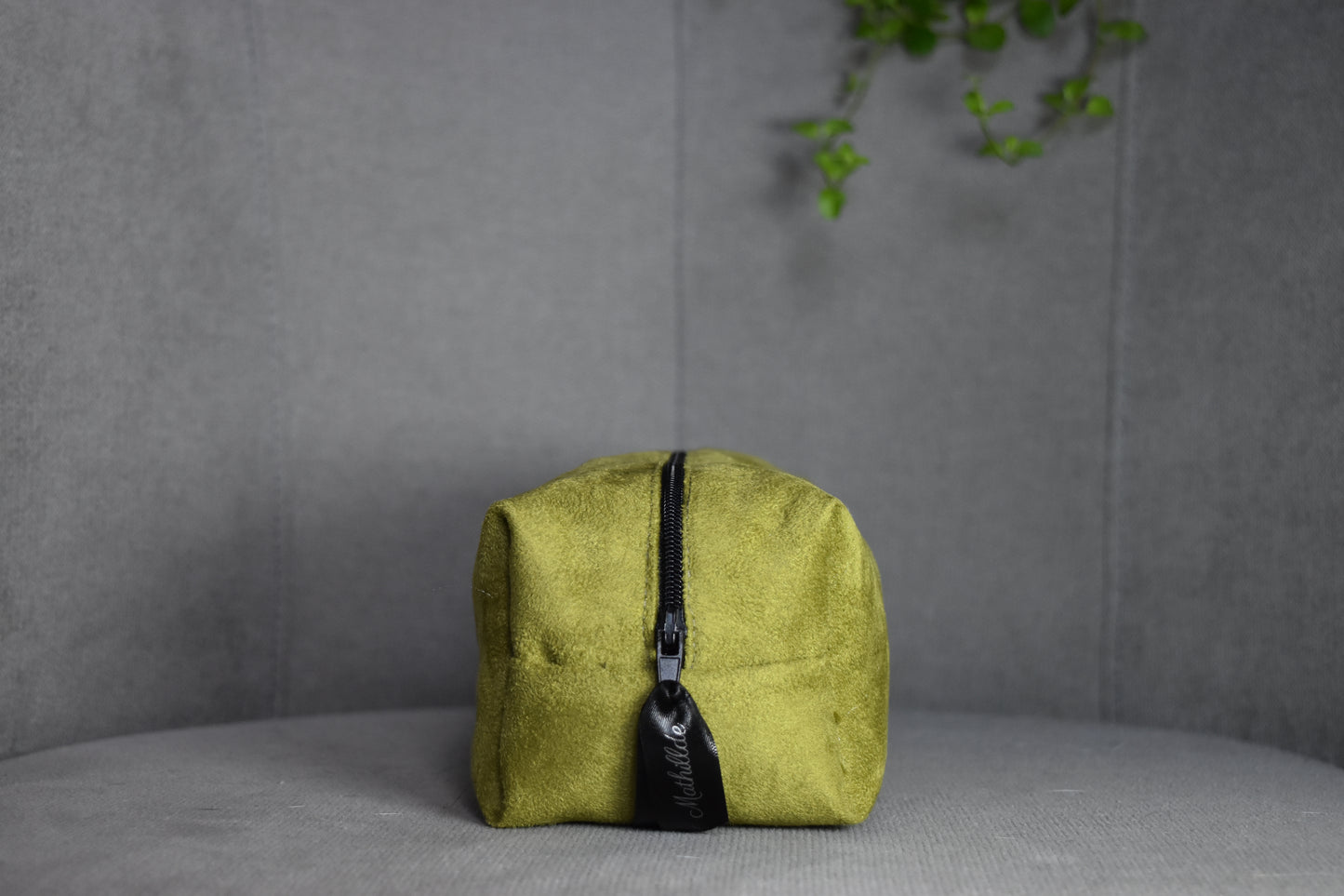 Trousse à maquillage - kaki/satin