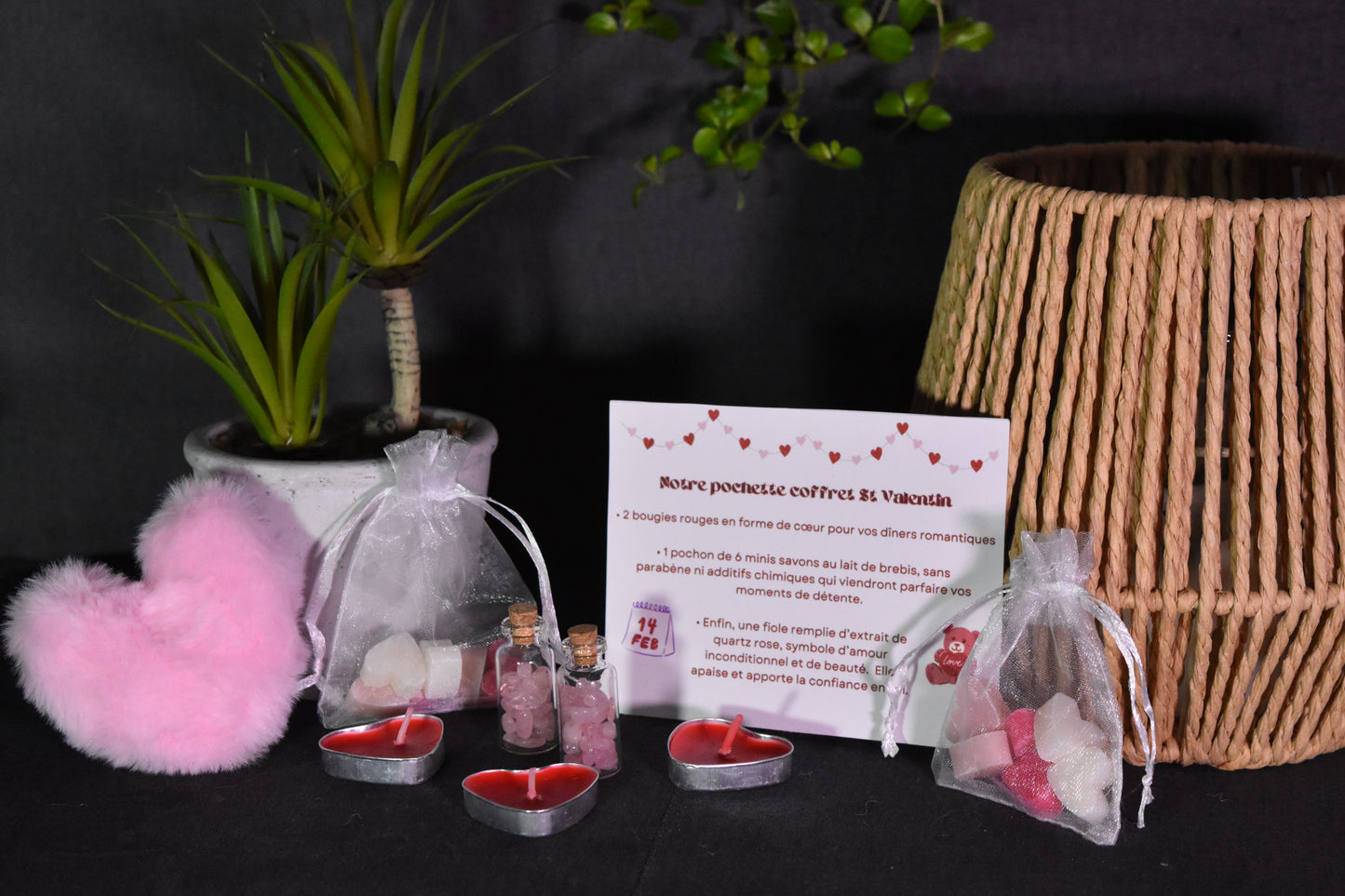 Coffret trousse de toilette corail