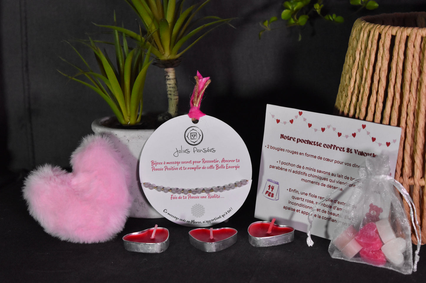 Coffret trousse de toilette corail